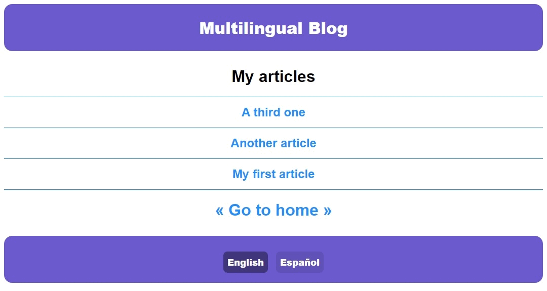 Change language in article